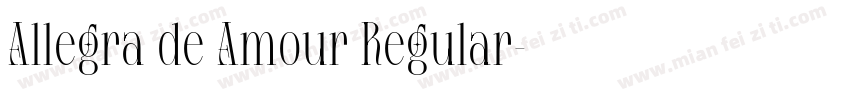 Allegra de Amour Regular字体转换